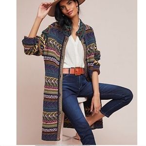 Anthropologie Multicolor Patterned Cardigan